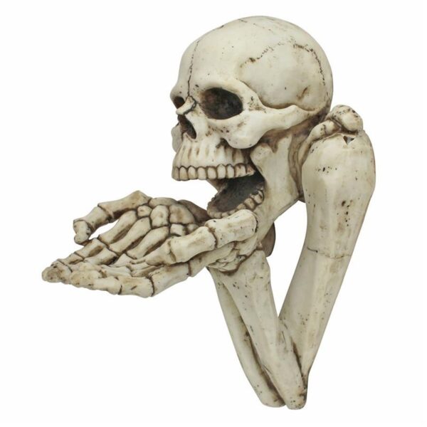 Design Toscano CL6762 7 Inch Beggar for Souls Skeleton Plaque