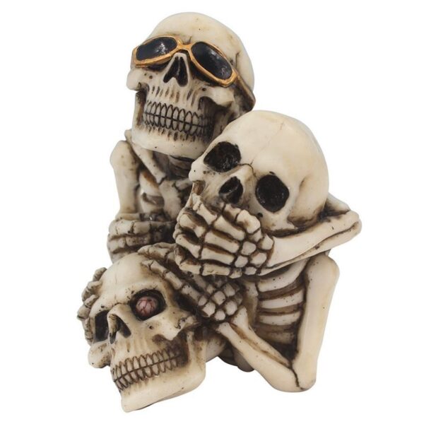 Design Toscano CL7027 3 1/2 Inch Hear See Speak No Evil Skeleton Pen Holder