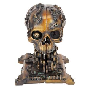 Design Toscano CL7028 6 1/2 Inch Cyborg Skeleton Bookend