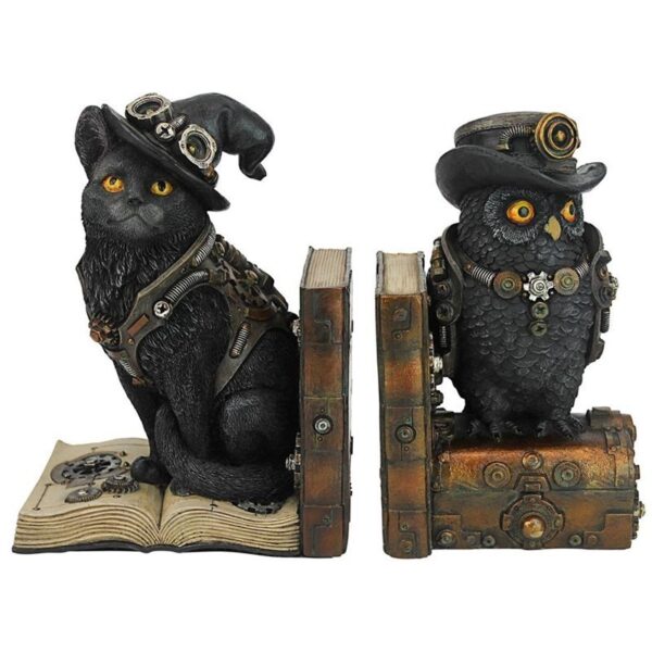 Design Toscano CL74612 10 Inch Knowledge Seekers Steampunk Bookends