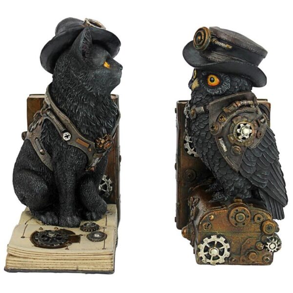 Design Toscano CL74612 10 Inch Knowledge Seekers Steampunk Bookends