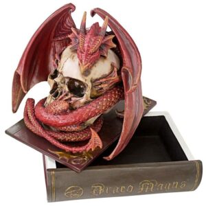 Design Toscano CL76323 7 1/2 Inch Blood Dragon Contemplation Box