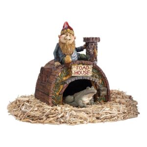 Design Toscano CS41551 9 Inch Garden Gnomes Toad House