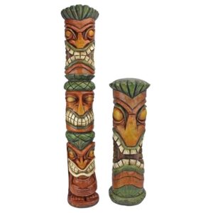 Design Toscano CS922670 7 Inch Aloha Hawaii Tikis, Set of 2