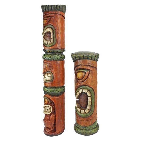 Design Toscano CS922670 7 Inch Aloha Hawaii Tikis, Set of 2