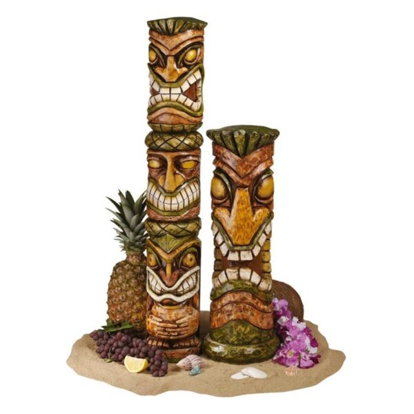 Design Toscano CS922670 7 Inch Aloha Hawaii Tikis, Set of 2