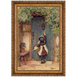 Design Toscano DA1163 25 Inch The Visitor Framed Canvas Replica Painting - Large