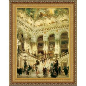 Design Toscano DA1262 25 1/4 Inch Le Couloir de l'Opera Framed Canvas Replica Painting - Medium