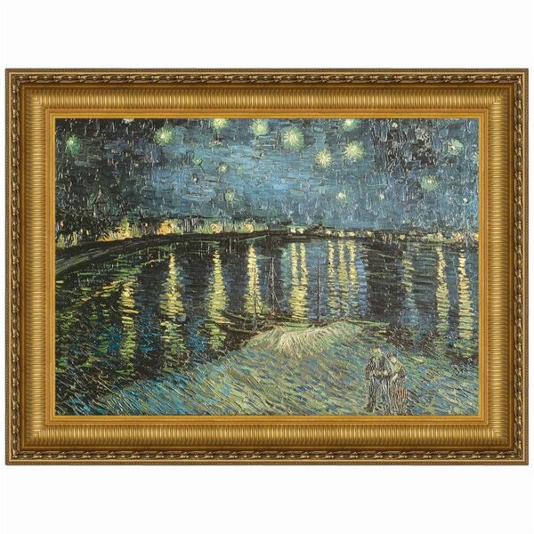 Design Toscano DA1363 34 1/4 Inch La Nuit Etoilee 1889 Canvas Replica Painting - Large