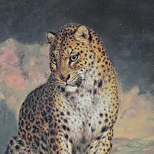 Design Toscano DA1423 33 Inch a Pair of Leopards 1845 Canvas Replica Painting - Large