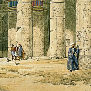 Design Toscano DA1524 42 1/2 Inch Grand Portico of The Temple of Philae Framed Canvas Replica Painting - Grande