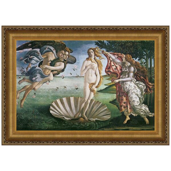 Design Toscano DA1681 17 1/4 Inch The Birth of Venus 1485 Canvas Replica Painting - Small