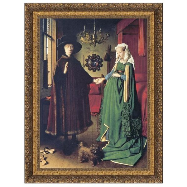 Design Toscano DA1801 12 1/2 Inch The Arnolfini Marriage 1434 Canvas Replica Painting - Small