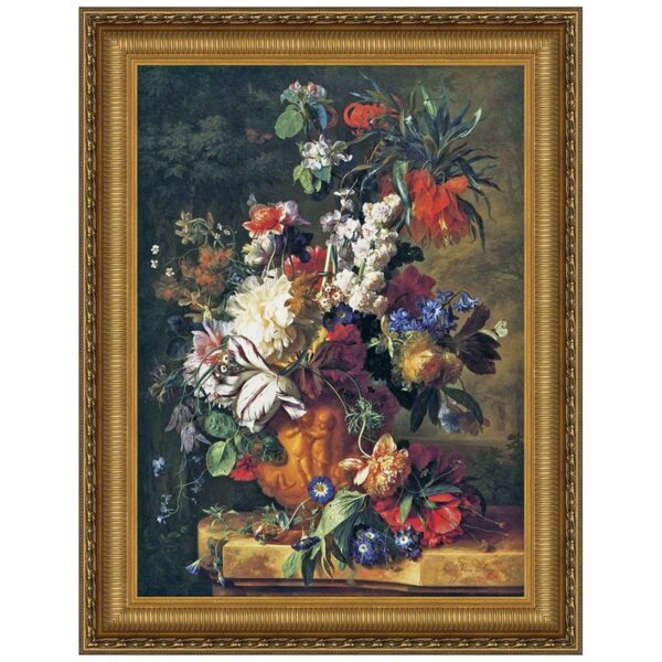 Design Toscano DA1864 37 3/4 Inch Bouquet of Flowers in an Urn 1724 Canvas Replica Painting - Grande