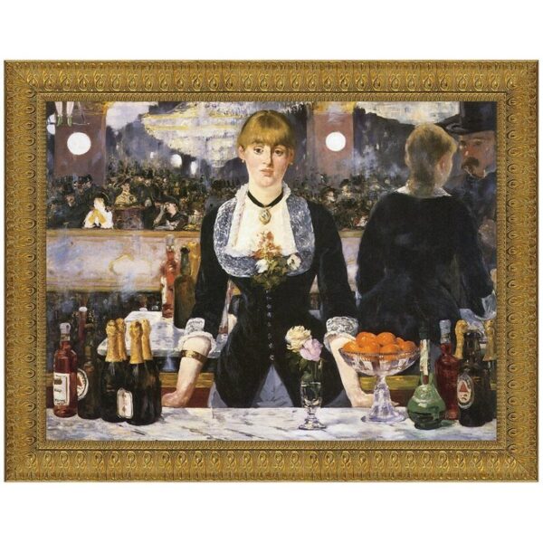 Design Toscano DA1882 28 1/2 Inch a Bar at The Folies Bergere 1882 Canvas Replica Painting - Medium