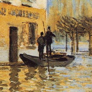 Design Toscano DA1942 25 1/2 Inch Linondation a Port Marly 1876 Canvas Replica Painting - Medium