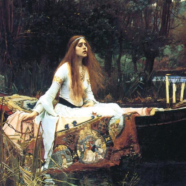 Design Toscano DA1984 48 1/4 Inch Lady of Shalott 1888 Canvas Replica Painting - Grande