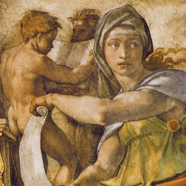 Design Toscano DA2004 38 1/4 Inch The Delphic Sibyl 1509 Canvas Replica Painting - Grande