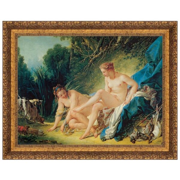 Design Toscano DA2063 39 Inch Diana Leaving Her Bath 1742 Canvas Replica Painting - Large