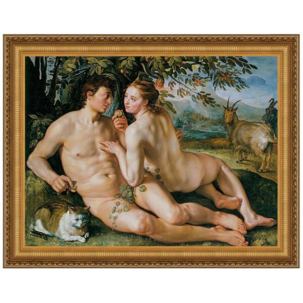 Design Toscano DA2142 29 1/4 Inch The Fall of Man 1616 Canvas Replica Painting - Medium