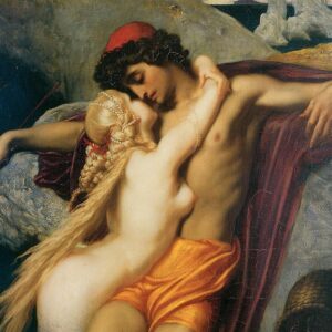 Design Toscano DA2192 22 1/2 Inch The Fisherman and The Syren 1858 Canvas Replica Painting - Medium