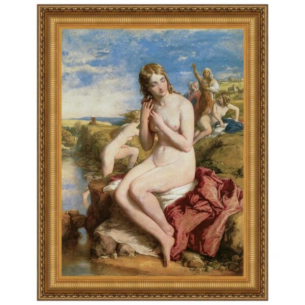 Design Toscano DA2252 23 3/4 Inch Bathers Surprised 1853 Canvas Replica Painting - Medium