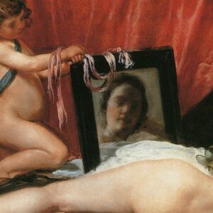 Design Toscano DA2394 49 1/4 Inch Venus at Her Mirror The Rokeby Venus 1651 Canvas Replica Painting - Grande