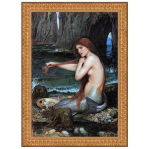 Design Toscano DA2402 22 Inch a Mermaid 1901 Canvas Replica Painting - Medium