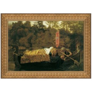 Design Toscano DA2443 40 1/2 Inch Elaine The Lily Maid of Astolat 1870 Canvas Replica Painting - Large