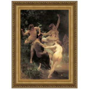 Design Toscano DA2472 22 3/4 Inch Nymphs and Satyr 1873 Canvas Replica Painting - Medium