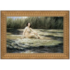 Design Toscano DA2583 40 1/2 Inch The Water Nymph 1908 Canvas Replica Painting - Large