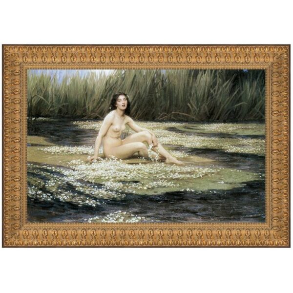 Design Toscano DA2581 16 1/2 Inch The Water Nymph 1908 Canvas Replica Painting - Small