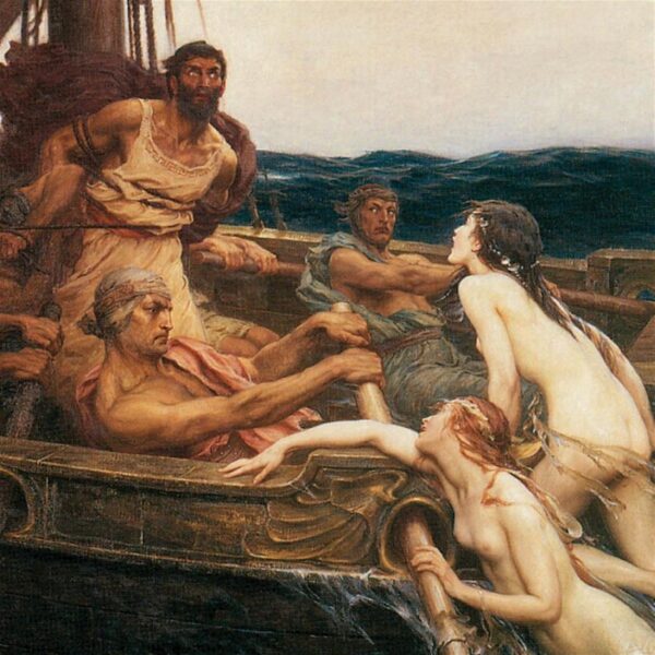 Design Toscano DA2592 29 1/4 Inch Ulysses and The Sirens 1909 Canvas Replica Painting - Medium