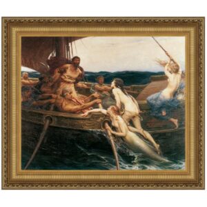 Design Toscano DA2591 17 1/4 Inch Ulysses and The Sirens 1909 Canvas Replica Painting - Small