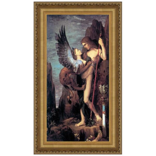 Design Toscano DA2621 14 3/4 Inch Oedipus and The Sphinx 1864 Canvas Replica Painting - Small