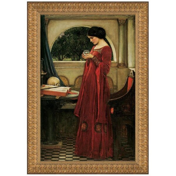 Design Toscano DA2762 21 Inch The Crystal Ball 1902 Framed Canvas Replica Painting - Medium