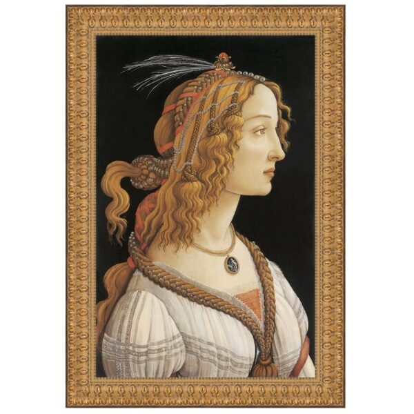 Design Toscano DA2842 21 Inch Young Woman Framed Canvas Replica Painting - Medium