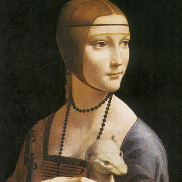 Design Toscano DA2873 32 1/4 Inch Lady with an Ermine 1490 Canvas Replica Painting - Large