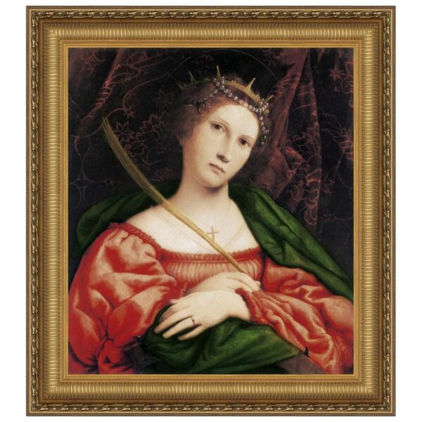 Design Toscano DA2892 22 1/4 Inch St Catherine of Alexandria 1523 Canvas Replica Painting - Medium