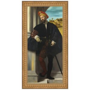 Design Toscano DA2911 13 1/2 Inch Portrait of a Man 1526 Canvas Replica Painting - Small