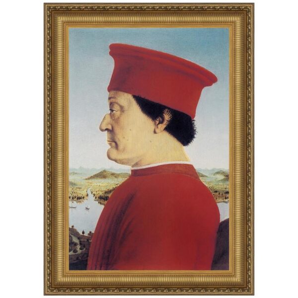 Design Toscano DA2952 22 1/4 Inch Portrait of Federico Da Montefeitro 1466 Canvas Replica Painting - Medium