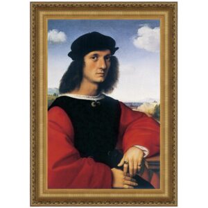 Design Toscano DA2961 14 1/4 Inch Portrait of Agnolo Doni 1506 Canvas Replica Painting - Small