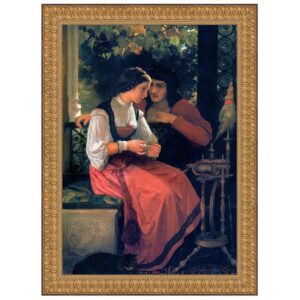 Design Toscano DA3023 27 1/2 Inch The Proposal 1872 Canvas Replica Painting - Large