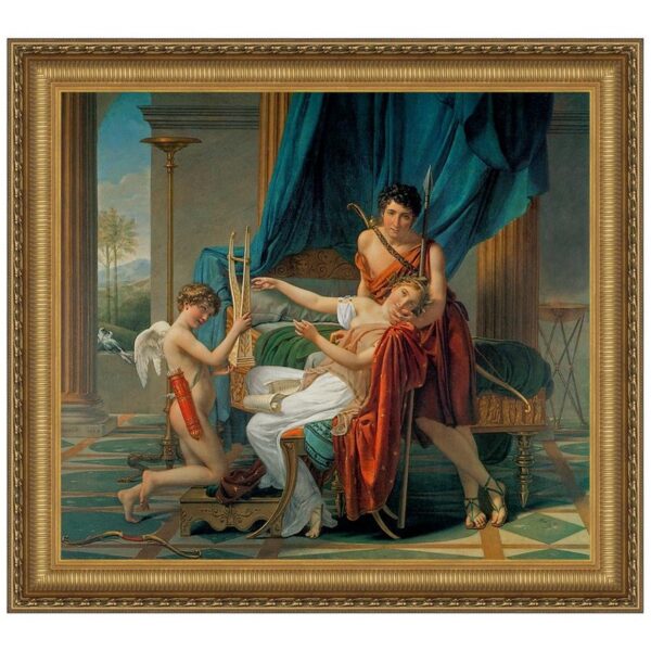 Design Toscano DA3061 17 1/4 Inch Sappho and Phaon 1809 Canvas Replica Painting - Small