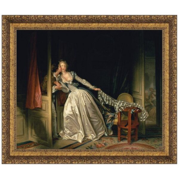 Design Toscano DA3103 35 1/2 Inch The Stolen Kiss C 1788 Canvas Replica Painting - Large