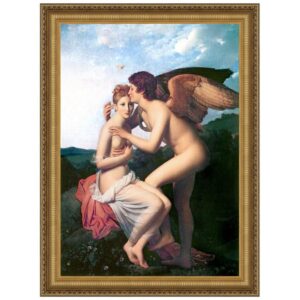 Design Toscano DA3112 21 3/4 Inch Psyche and Cupid 1798 Canvas Replica Painting - Medium