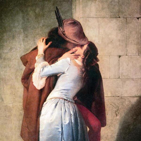 Design Toscano DA3123 28 1/2 Inch The Kiss 1859 Canvas Replica Painting - Large