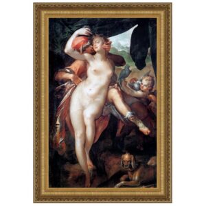 Design Toscano DA3211 14 1/4 Inch Venus and Adonis 1597 Canvas Replica Painting - Small