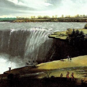 Design Toscano DA3301 17 1/4 Inch View of The Western Branch of The Falls of Niagara 1802 Canvas Replica Painting - Small