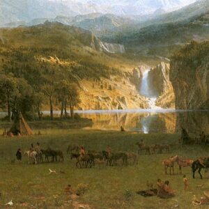 Design Toscano DA3341 17 1/4 Inch The Rocky Mountains Landers Peak 1863 Canvas Replica Painting - Small